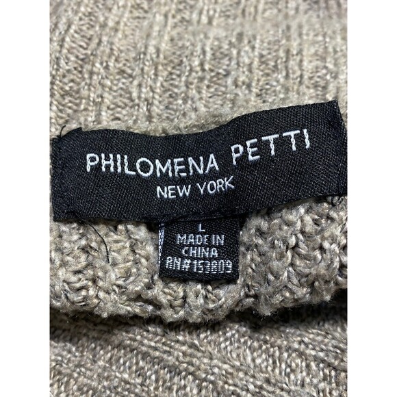 Philomena Petti New York Sweater Women Size L Brown Open Front Cardigan RN153809 - Picture 6 of 8
